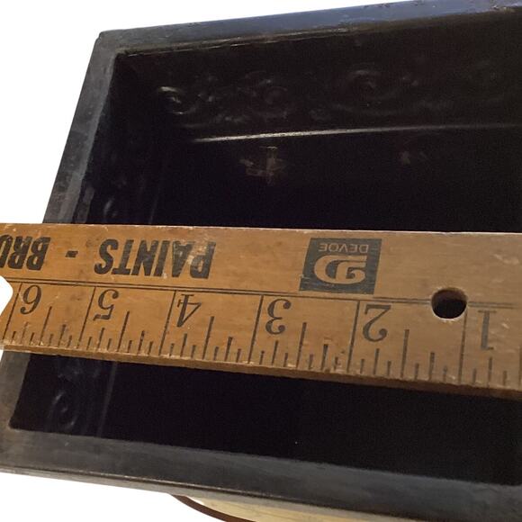 Footed metal planter, yellow, French style, pineapple - Picture 8 of 8